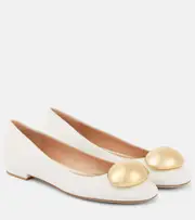 [Gianvito Rossi] Gianvito Rossi Sphera leather ballet flats AU 5 white