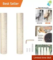 Durable 15.7'' Sisal Cat Scratch Post Poles, Ideal for Indoor Refurbishment