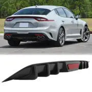 Black Rear Bumper Diffuser Shark Fins Spoiler Splitter For Kia Stinger 2017-2024 (for: Kia)