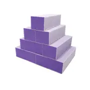 10 x Buffer 3-Way Sanding File Nail Art Buffing Block Purple White Grit 80/100