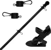 6FT Flag Pole Kit Heavy-Duty Stainless Steel with Bracket Wall Mounted for Home