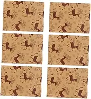 GARVALON Retro Pattern Wrapping Paper Rolls 6pcs EU Style Packaging Paper for Parties