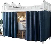Navhao Dorm Home Solid Thicken Bunk Blackout Bed Curtains Cloth Bed Canopy Students Single Sleeper