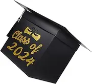 WESIEVYA Box Graduation Card Box Holder Creative Doctor Hat Design for Graduation and Compact Message Box for Collecting Wishes and Messages