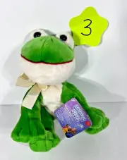 Russ Shining Stars Green Frog Plush Stuffed Animal Toy NWT