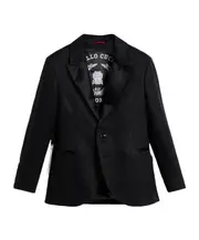 linen blazer 12Y,10Y black