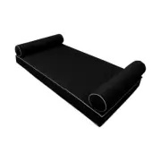 |SLIPCOVER ONLY|S5 Daybed Mattress Bolster Covers Contrast Pipe Trim Crib AD109