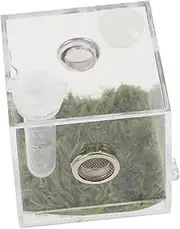 Happyyami 1set Clear Acrylic Jumping Spider Habitat Box Lightweight Insect Breeding Enclosure Ventilation Compact Terrarium for Spiders Crickets and Reptiles