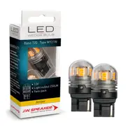JW Speaker LED 12/24v Bulb T20 Base Amber Light Twin Pack
