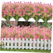 s Artificial Flowers UV Resistant Fake Flowers No Fade Faux 20 Bundle Pink