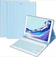 Keyboard Case Compatible with iPad Mini 5/ Mini 4/Mini 3/Mini 2 & 1 7.9 Inch with Keyboard, Detachable Magnetic Keyboard Cover (Sky Blue)