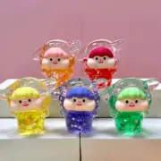 Cartoon Flashing Marshmallow Puppy Quicksand Ornament Car Mini Decorations
