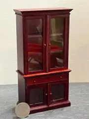 Dollhouse Miniature Bookcase Shelf Mahogany 1:12 inch scale N67 Dollys Gallery