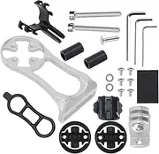 Out Front Bikes Mount, Sturdy Aluminum Alloy Bikes Computer Handlebar Mount, Multifunctional Cycling Bracket, Lightweight Adapter Base for GPS Computer, Bicycles Headlight
