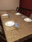 corelle stonesware 16 pc dinnerware set white and blue