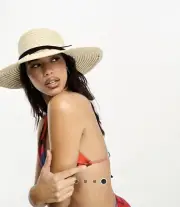 ASOS DESIGN NWT Straw Floppy Hat