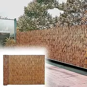 Reed Fencing,Outdoor Fence Rolls,Shade Fence for Patio Garden Balcony,Patio Privacy Screen,Fencing Decorative,Pool Plant Fence,Easy Assembly,Can Be Customized (Size : 120x800cm/3.9x26.2ft)
