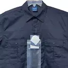 Propper Kinetic Short Sleeve Button Tactical Shirt Teflon Stretch Blue M NWT