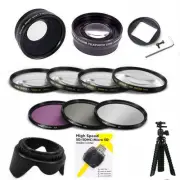 WIDE ANGLE LENS + TELEPHOTO ZOOM + FILTER KIT + MACRO + TRIPOD FOR GOPRO HERO4