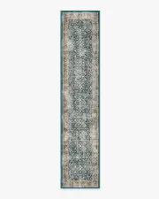 75' x 365' | Machine Washable Runner Rug | Kid & Pet Friendly | Indoor Rug | Celestine Teal Blue Rug | Ruggable