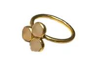 MICHAEL VINCENT MICHAUD ROUND GLASS MEDIUM FROST WHITE RING 3004 P