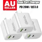 20W Dual USB Type-C Fast Charger Wall Adapter PD Power For iPhone 14 Samsung