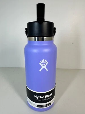 NEW! Hydro Flask 32 oz. Wide Mouth Bottle with Flex Straw Cap - LUPINE