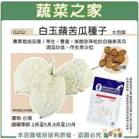 在飛比找Yahoo!奇摩拍賣優惠-【蔬菜之家滿額免運】大包裝G202.白玉蘋苦瓜種子9顆 專業