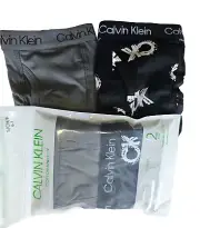 Calvin Klein boys boxer briefs Small (6/7) Black Slate Gray CK NEW