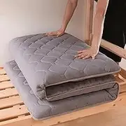 Upgraded Japanese Futon Floor Mattress,Comfortable Foldable Tatami Mat,Portable Sleeping Mats for Guest Room Dormitory(Size:59"x79"x3.2",Color:Gray)