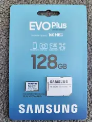 SamSung EVO Plus micro SD Card with Adapter 128gb 160Mb/s