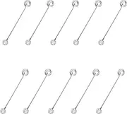 GRUB'S UP Honey Dipper Stick, 10 PCS Pack Stainless Steel Honey Dispenser Stirrers 7.8'', Honey Jam Syrup Dipper Stick Honey Spoon Dipper for Honey Pot Jar