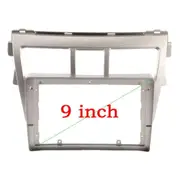 2 Din Android Head Unit Car Radio Frame Kit For Toyota Yaris Vios 2006-2012 Belta Auto Stereo Dash Fascia Trim Bezel Faceplate frame-silver