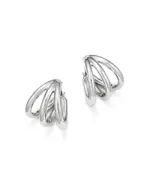 Bloomingdale's Fine Collection Triple Tube Huggie Hoop Earrings in Sterling Silver