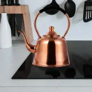 Hot Water Kettle Copper Teapot with Insulated Handle Gas Stoves Induction Hob