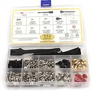 cSeao 332PCS Computer Screws Motherboard Standoffs Assortment Kit for Universal Motherboard, HDD, SSD, Hard Drive, Fan, Power Supply, Graphics, PC Case for DIY & Repair with Screwdriver