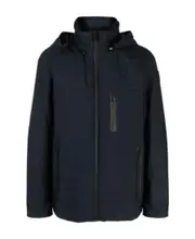 logo-patch hooded padded jacket S,L,M Black