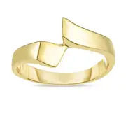14k Yellow Gold Graduated Free Form Ring, Size 7
