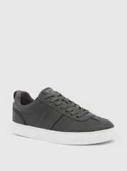 GUESS Grey Bekolin Low-Top Sneakers Size: 10