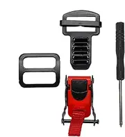 Quick Release Motorcycle Helmet - Quick Release Helmet Buckle, Helmet Accessories with Double D Secure Quick Release Clip - Quick Release Straps with Clips, Access, red, Siehe Beschreibung