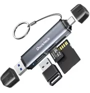 SD Card Reader 5G Super Speed USB3.0 SD/TF Card Reader 3-Slot USB A/C to SD/M...