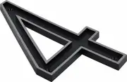 Hillman 844814 Number 6" Reflective Black Plastic Nail-On 4