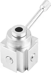 Aluminum Alloy Quick Change Mini Lathe Tool Post and Holder Kit High Precision for Metalworking Black Silver