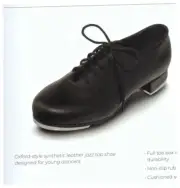 Leo Jazz Tap Lace Up Oxford Black Style LS3312 taps attached pebble nonslip pad