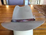 Akubra Banjo Patterson Heritage Collection Custom Shaped Fawn Size 54/6 3/4 Hat