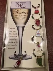 Boston Warehouse Set Of 6 Wine Glass Charms -