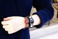 在飛比找Yahoo!奇摩拍賣優惠-Bottega Veneta bracelet 編織皮手環 