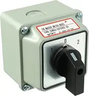 SIGANDG Universal Rotary Switch SZW26-20/D202.2D with Main Switch Outdoor Box LW28-20/4, 660 V, 20 A, ON-OFF-ON 3 positions, 2 phases, 8 terminals