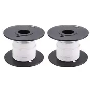 22AWG Gauge Stranded Hook-Up Wire PVC Tinned Copper Wire Spool 30m/100ft White