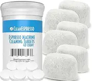 [CleanEspresso] Designed For Breville Cleaning Kit - 40 Cleaning Tablets and 6 Water Filters for Breville Espresso Machines - 2g Espresso Machine Tablets